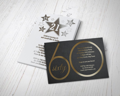 Foil Party Invitations