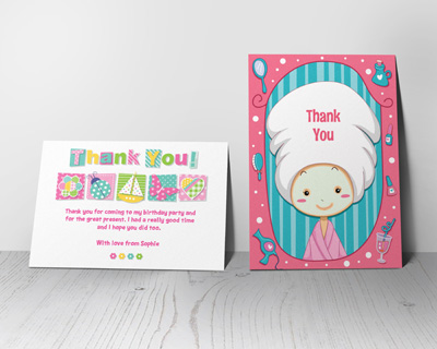 girls thank you cards