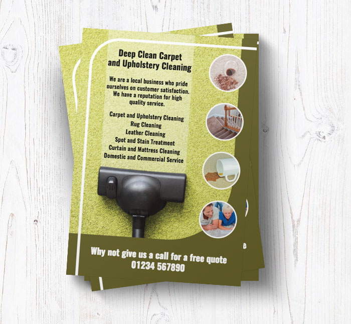 domestic carpet cleaning leaflets