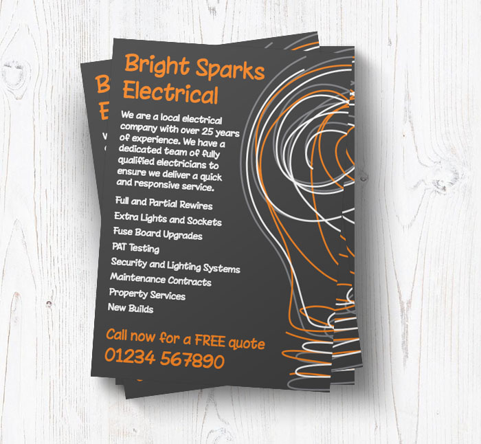 scribble light bulb leaflets