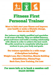 personal trainer leaflets