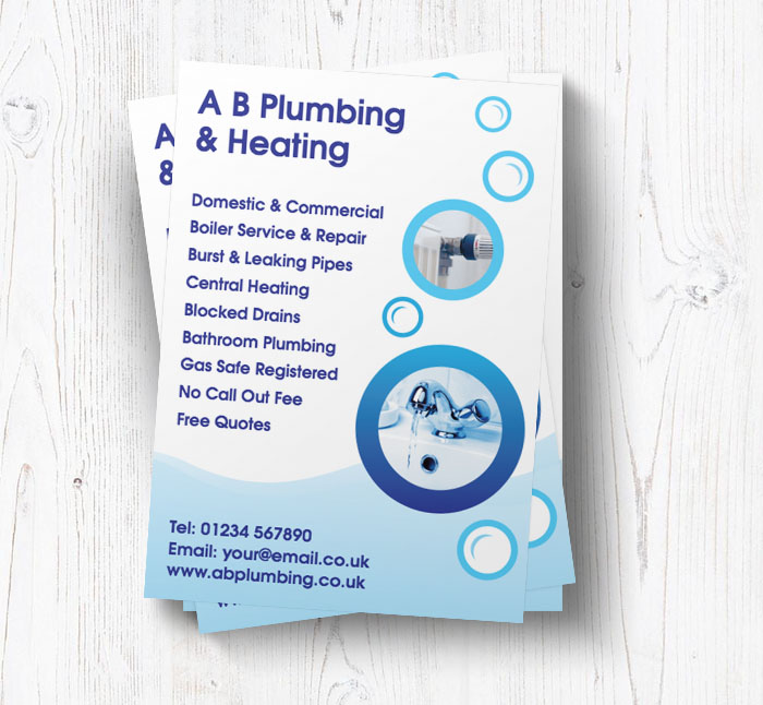 bubbles plumbing leaflets