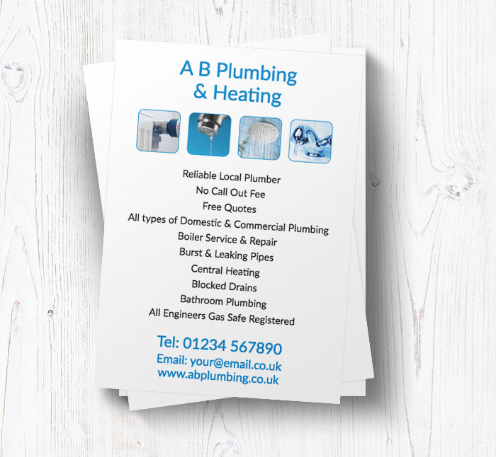reliable local plumber leaflets