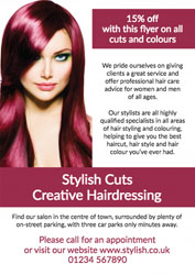 hair colouring leaflets