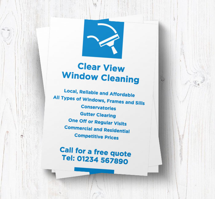 blue squeegee leaflets