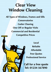 window cleaning ladder leaflets