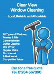 blue window cleaning leaflets