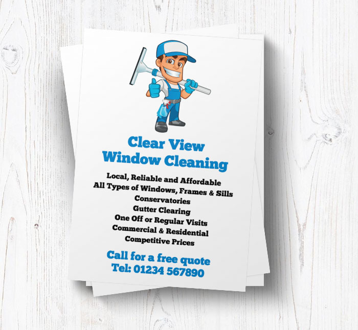 thumbs up window cleaner leaflets