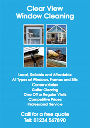 four squares window cleaner leaflets