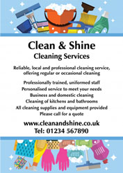 cleaning equipment leaflets