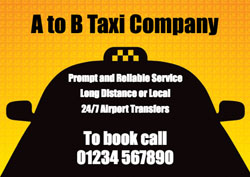 taxi silhouette flyers