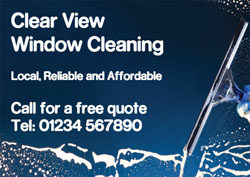 double sided window cleaner flyers