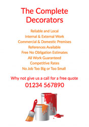 orange and red paint tins flyers