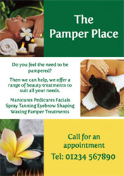 pampering flyers