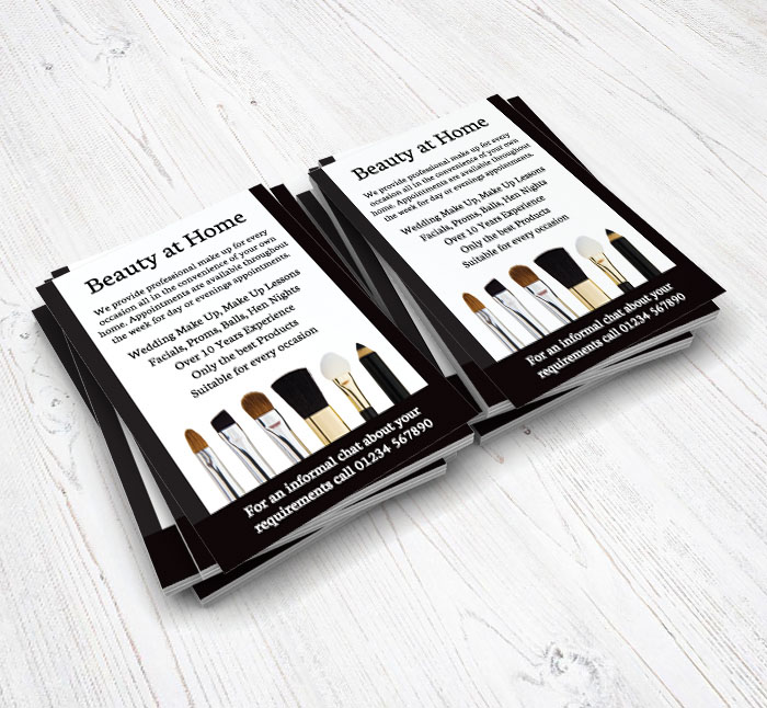 makeup brushes flyers
