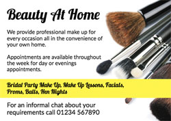 set of makeup brushes flyers