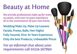 three makeup brushes flyers