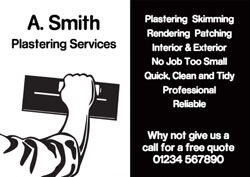 black and white plastering flyers