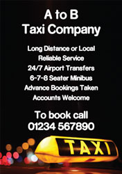 licenced taxi flyers