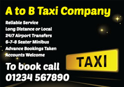 taxi sign flyers