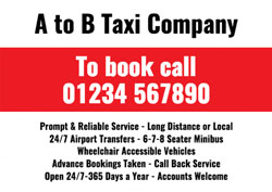 red stripe taxi flyers
