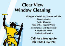 window cleaning ladder flyers