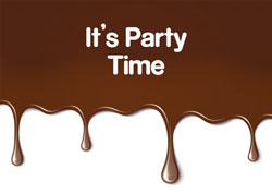dripping chocolate party invitations
