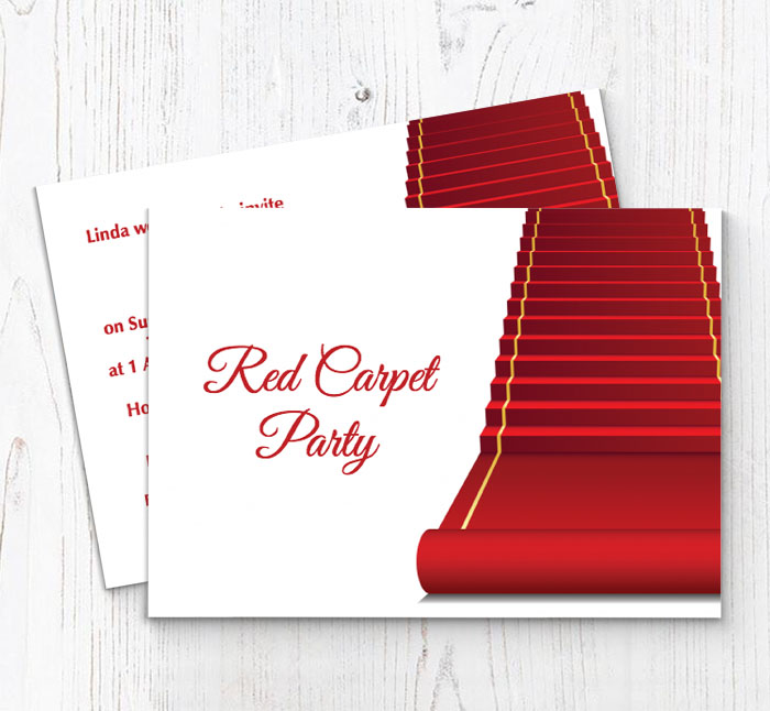 red carpet party invitations