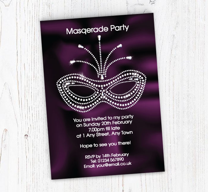 diamond masquerade invitations