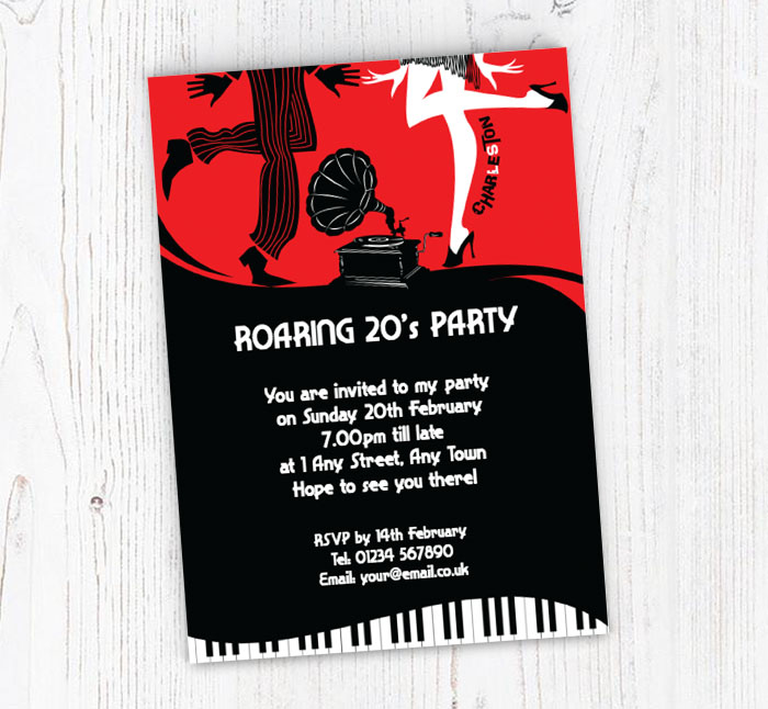 1920s party invitations