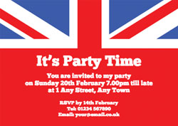 union jack party invitations