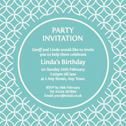 vintage circles party invitations