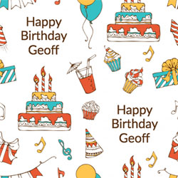 birthday cake wrapping paper