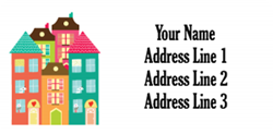 town houses address labels