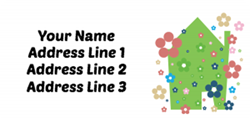 flowery house address labels