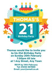 21st celebration party invitations