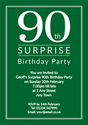 surprise 90th birthday party invitations