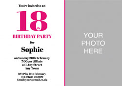 18th photo birthday party invitations