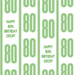 80th vertical stripes wrapping paper