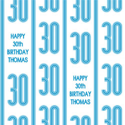 30th vertical stripes wrapping paper