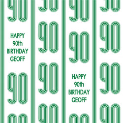90th vertical stripes wrapping paper