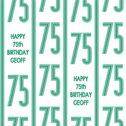 75th vertical stripes wrapping paper