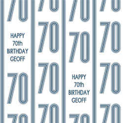 70th vertical stripes wrapping paper