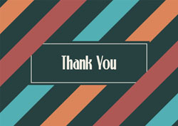 stripes thank you cards
