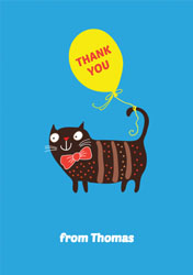 bow tie cat thank you cards