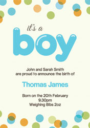 dotty baby boy announcements