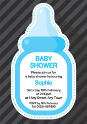 blue bottle baby shower invitations