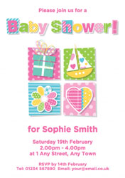 letters baby shower invitations