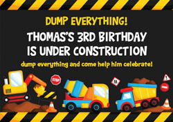 dump everything party invitations