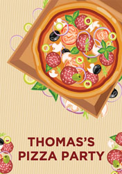 pizza box party invitations